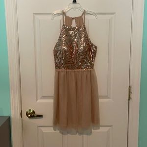 Champagne Sparkling Party Dress